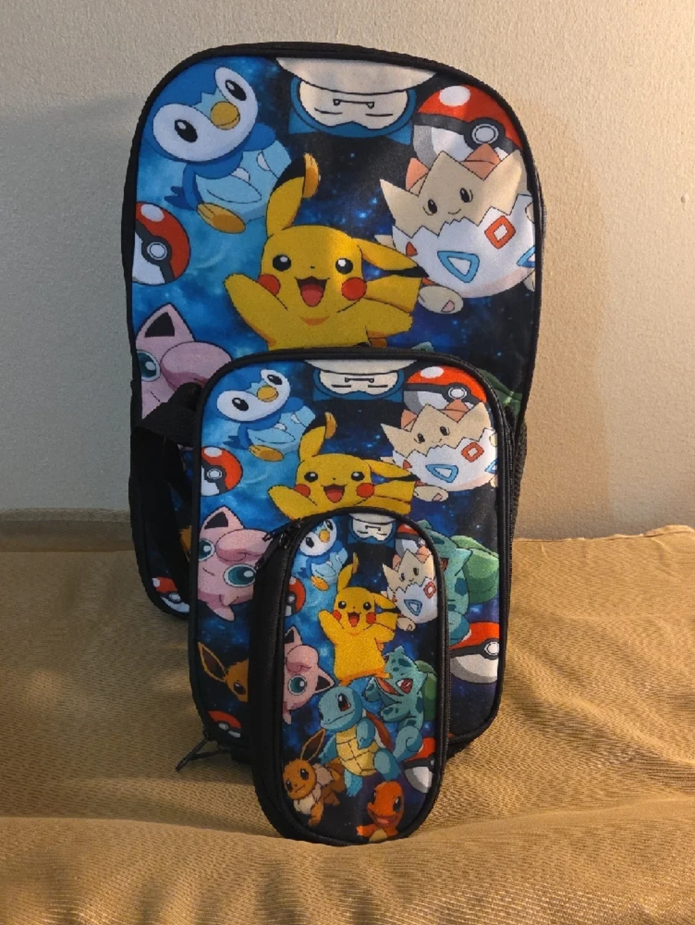 Pokémon Character Backpack, Lunch Bag & Pencil Case Set - Blue